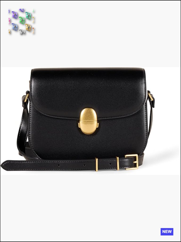 Vegan Leather Crossbody Flap Bag With Adjustable Strap